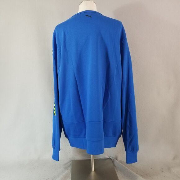 Puma sweatshirt sweater men's 2XL XXL blue long sleeve NEW - Picture 9 of 15